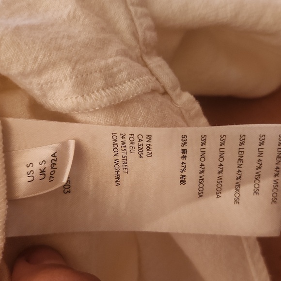 Free People Catch the Breeze Dressbiff White Size Small Linen Blend - Picture 7 of 15